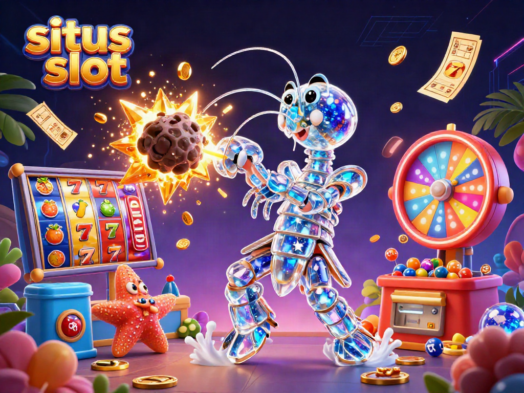 Win big at situs slot with a galactic samurai and vibrant casino elements in action