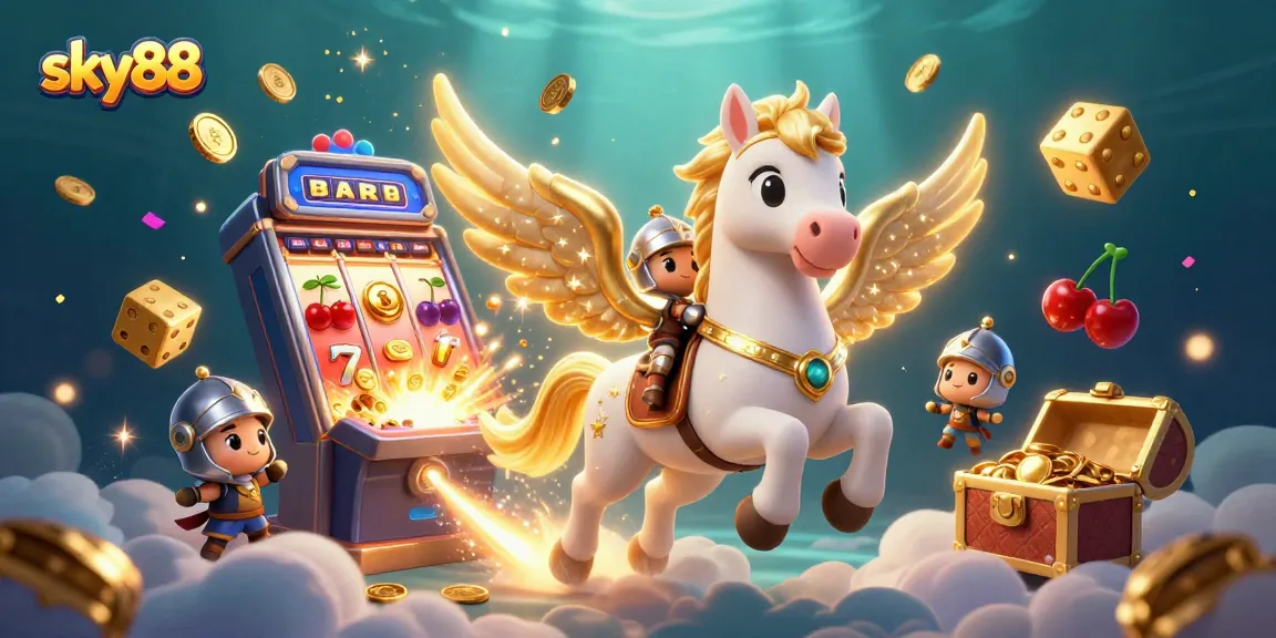 Experience the thrill of sky88 with a stunning 3D slot machine jackpot explosion.