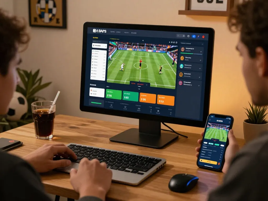 Engaging online sports betting experience on the VA88 platform, showcasing live odds and player stats.