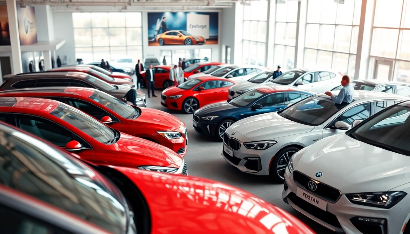 Auto kaufen: Eine vielfältige Auswahl an Fahrzeugen in einem hellen Autohaus.