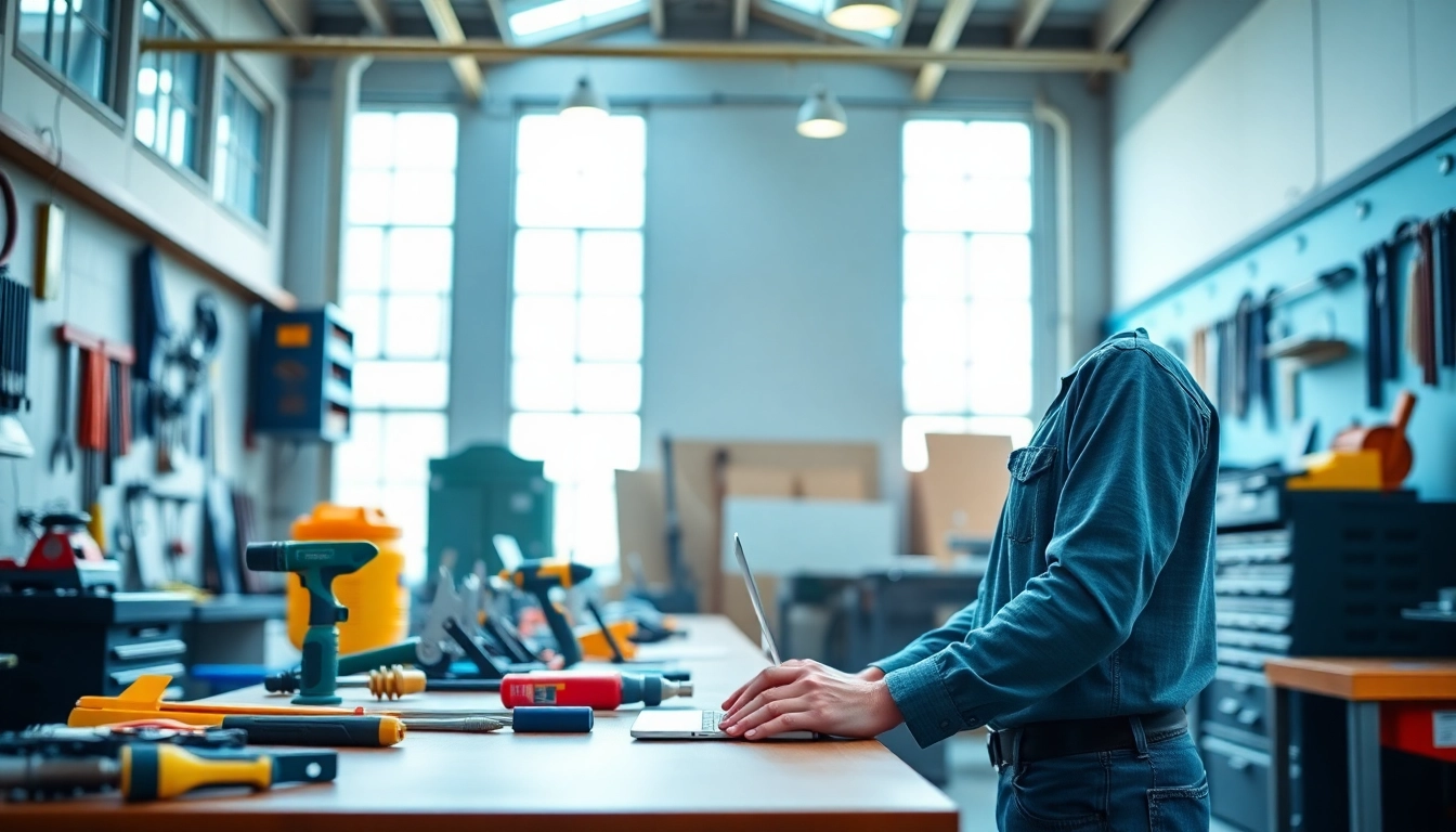 Efficient use of handwerkerprogramme by a contractor in a modern workshop setting.