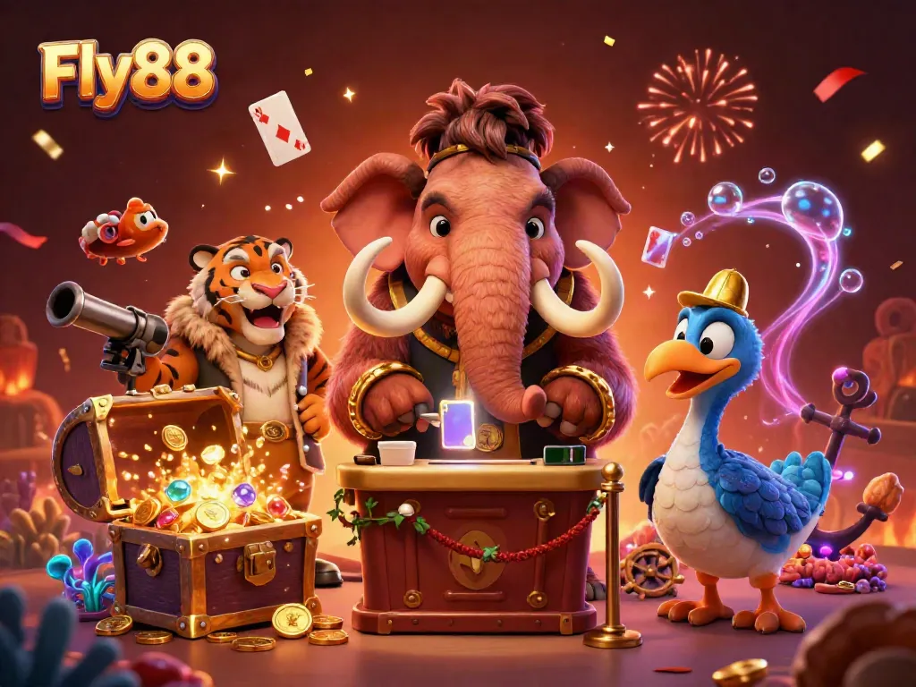 Fly88 attracts players with a vibrant casino atmosphere featuring unique characters and dynamic gaming elements.