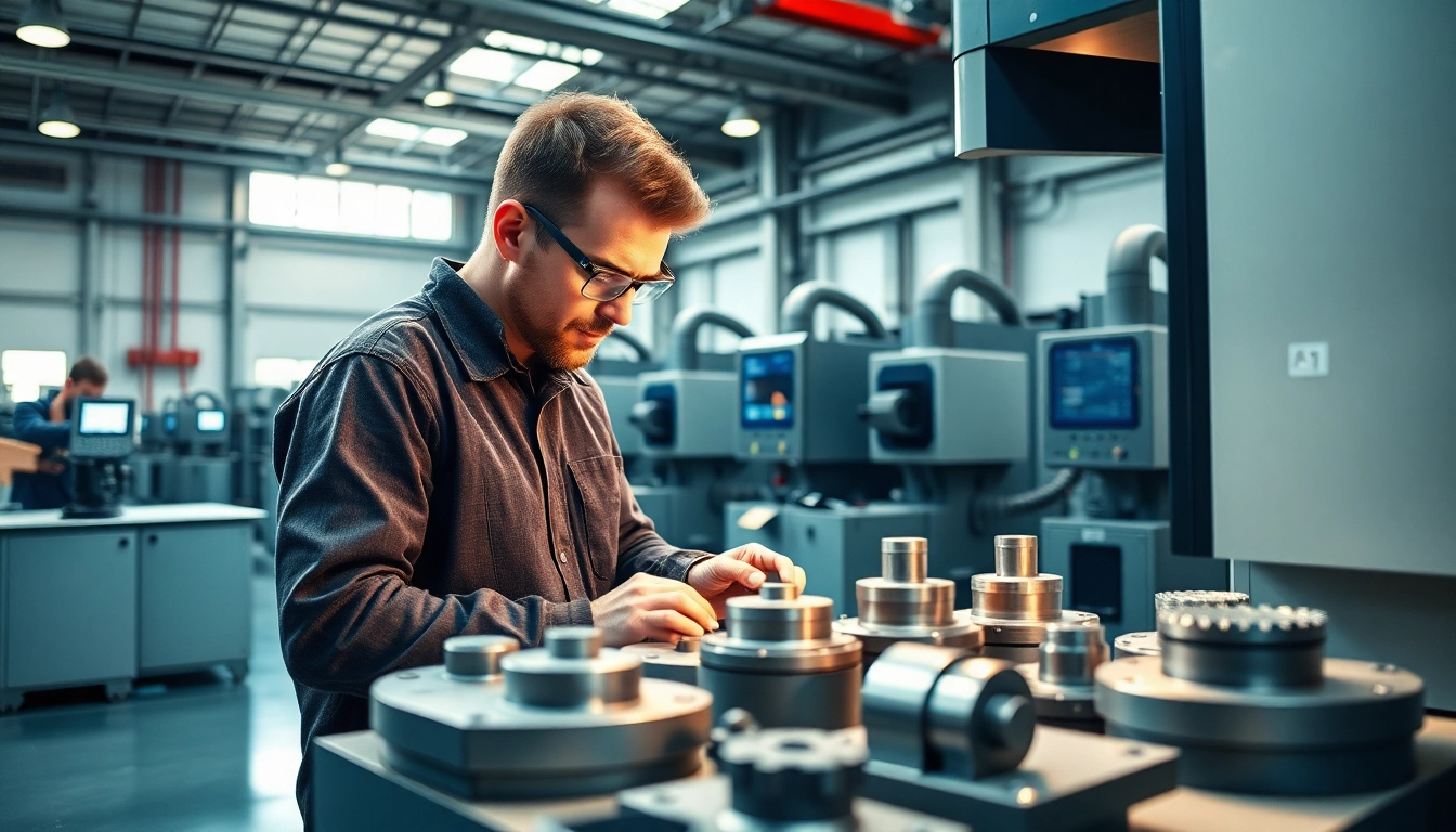 Detailansicht von frästeile während der CNC-Bearbeitung in einer professionellen Werkstatt.