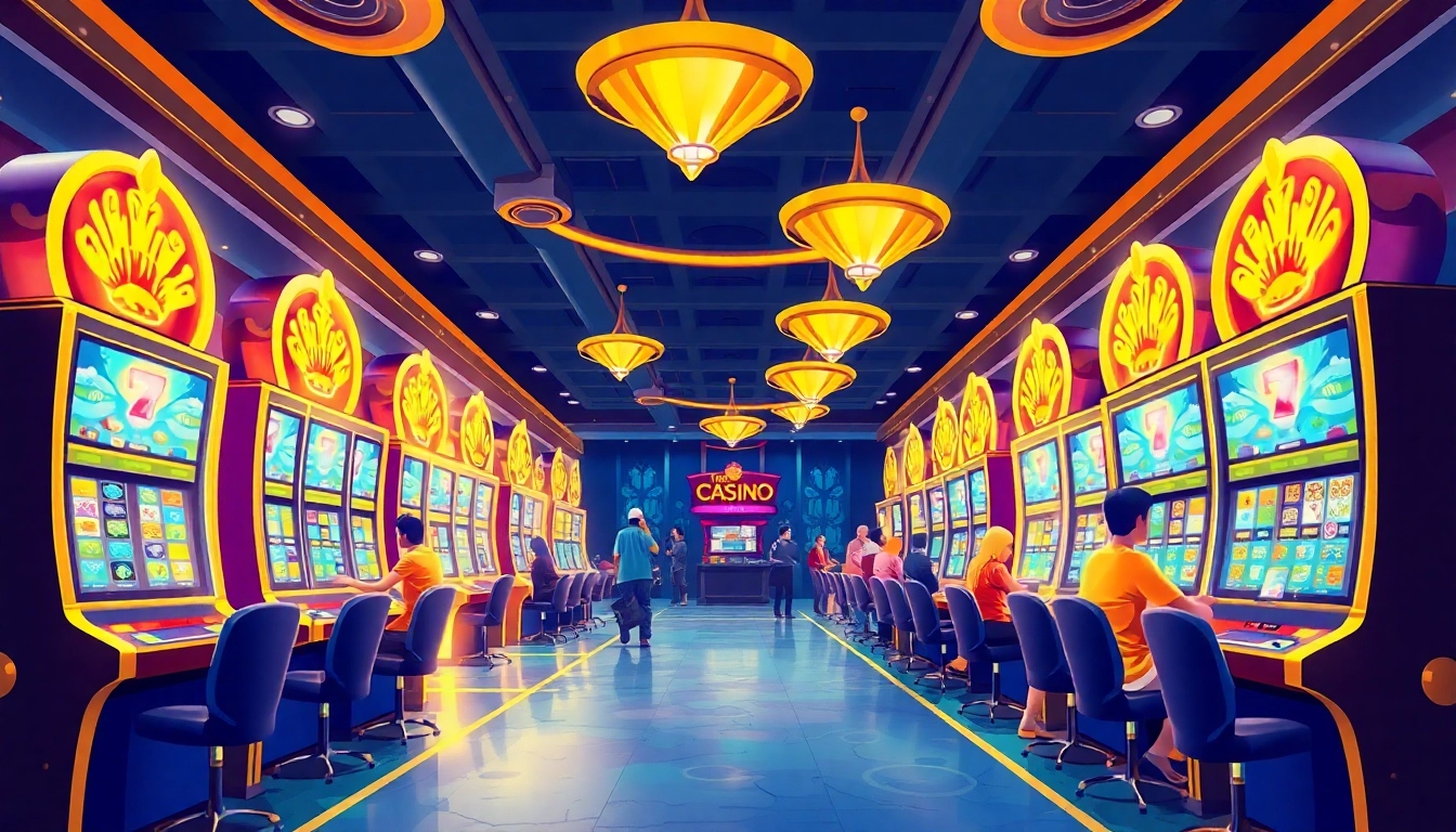 Players celebrating a Casino Bonus at a lively online casino, highlighting thrilling gaming experiences.