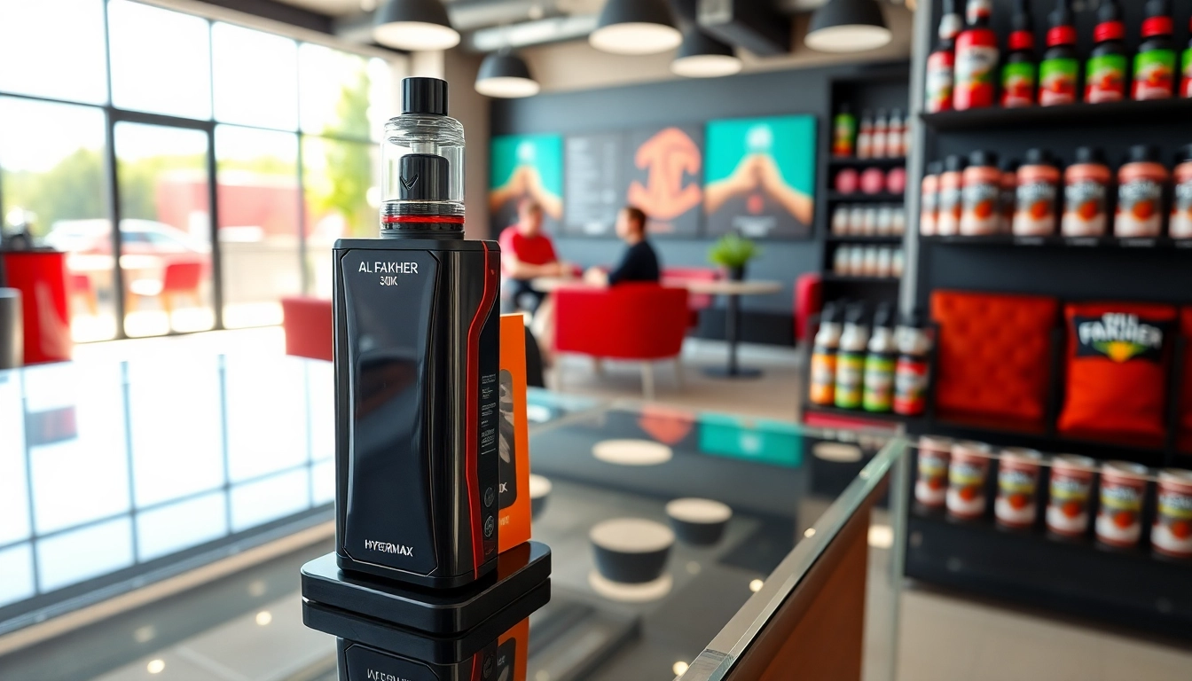 Genießen Sie Al Fakher 30K Hypermax in unserem modernen Vape Store mit stilvollem Ambiente.