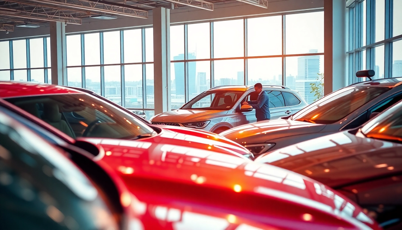 Auto kaufen: Ein professioneller Autohändler zeigt ein modernes Fahrzeugangebot.