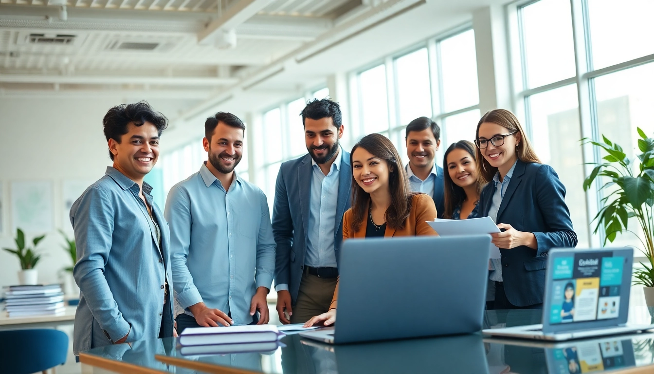 Discover a dynamic team at a werbeagentur pflege, collaborating on innovative marketing strategies.