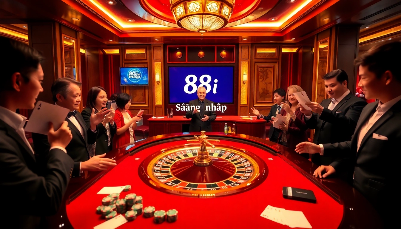Experience the thrill of casino action with 88i đăng nhập as players engage at the roulette table.