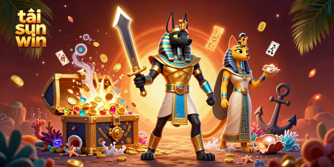 Experience thrilling gaming action with tải sun win in a vibrant ancient Egyptian scene.