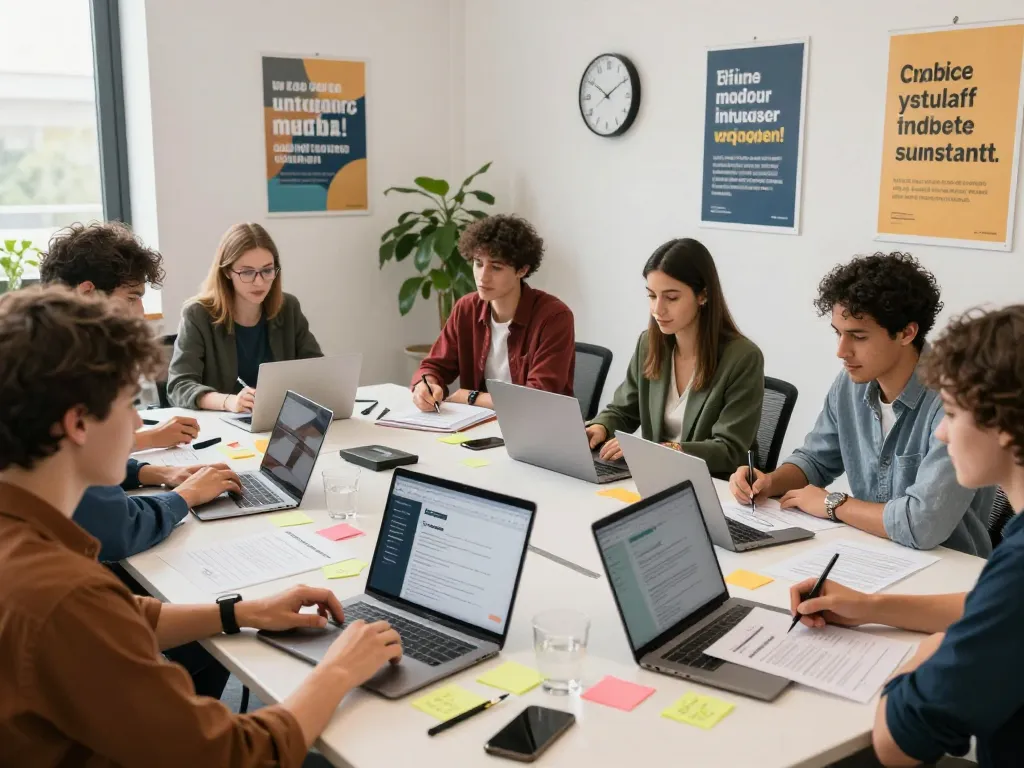 Erstellung von professionellen Lebenslauf Vorlagen in einer kollaborativen Workshop-Umgebung.