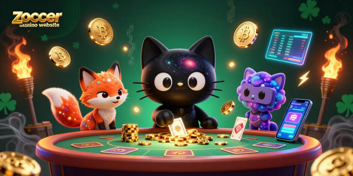 Erlebe das zoccer casino website mit dem intergalaktischen schwarzen Loch-Kätzchen an einem Casino-Tisch, das goldene Chips und Karten anzieht.