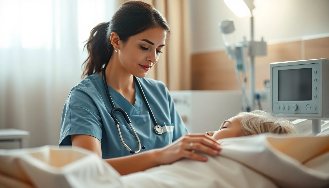 Intensivpflege Frankfurt: Pflegekraft sorgt für eine komfortable Betreuung des Patienten.