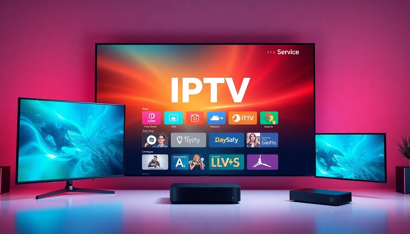 Browse top IPTV anbieter options showcasing modern streaming devices and services.
