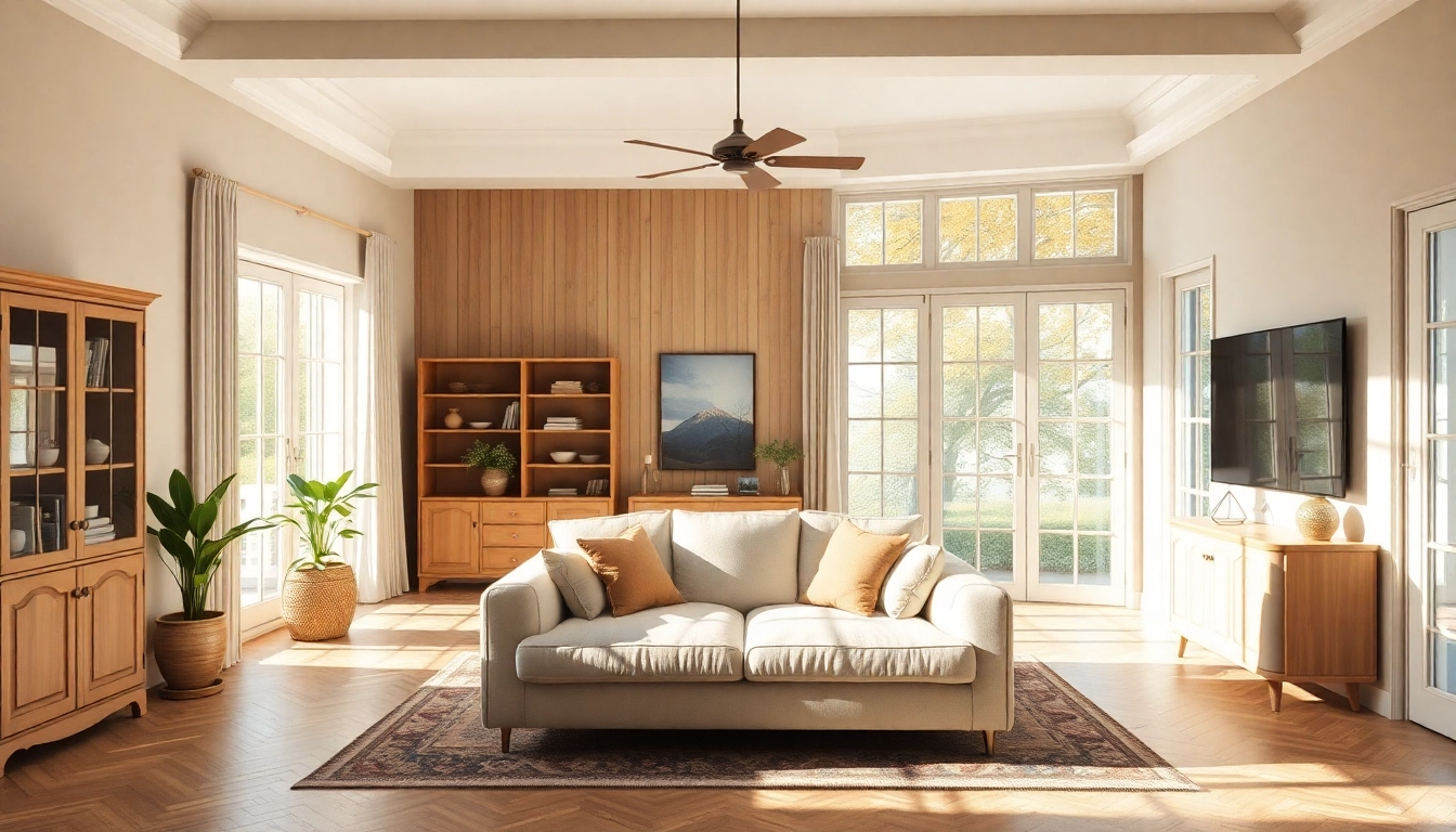 Raumgestaltung im Wohnzimmer mit harmonischen Farben und einladender Atmosphäre.