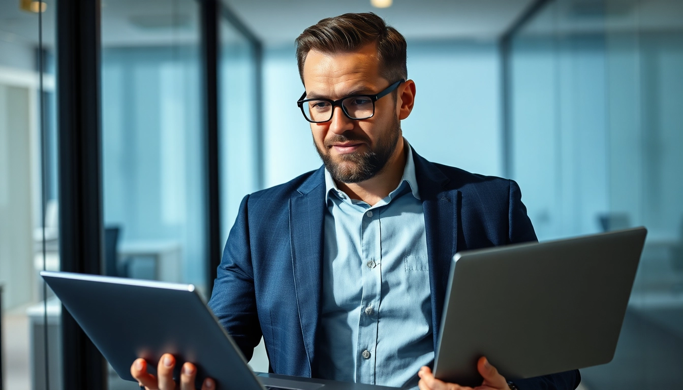 Headhunter Schweiz berät erfolgreich Kunden in einem modernen Büro.