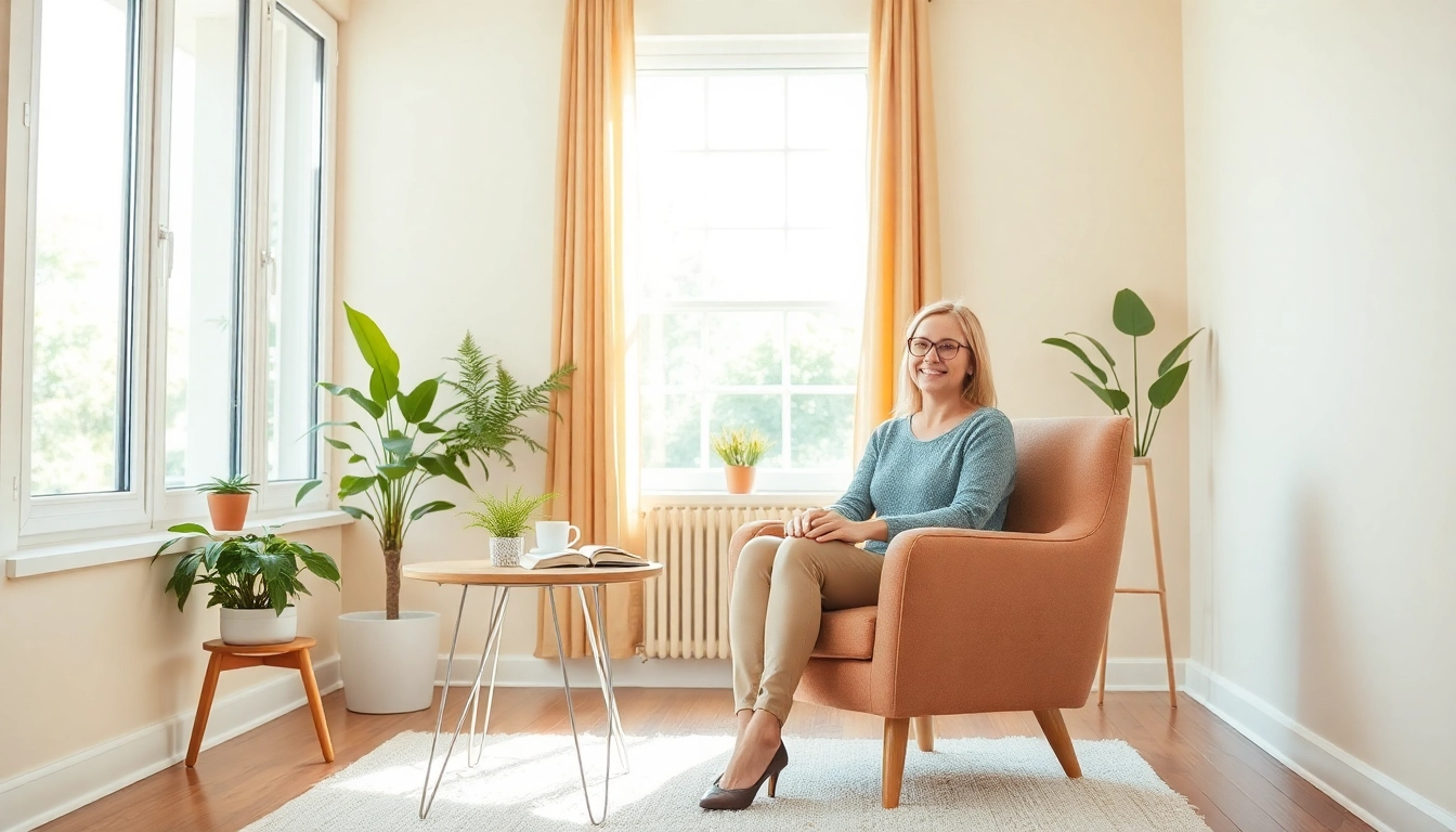 Professionelles Coaching in Lebenskrisen: Gemütlicher Raum mit Sessel und Notizbuch.