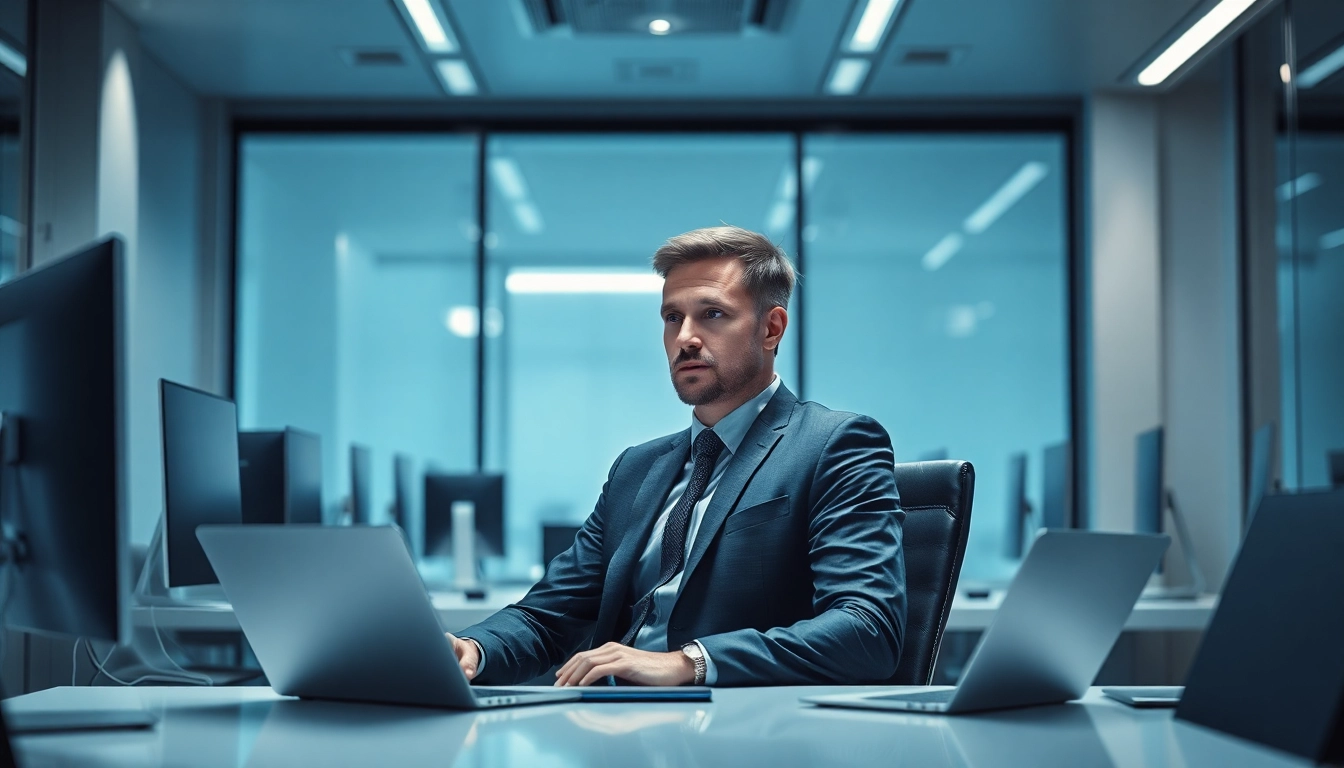 Headhunter IT im Büro spricht mit einem Kandidaten über Karrieremöglichkeiten.