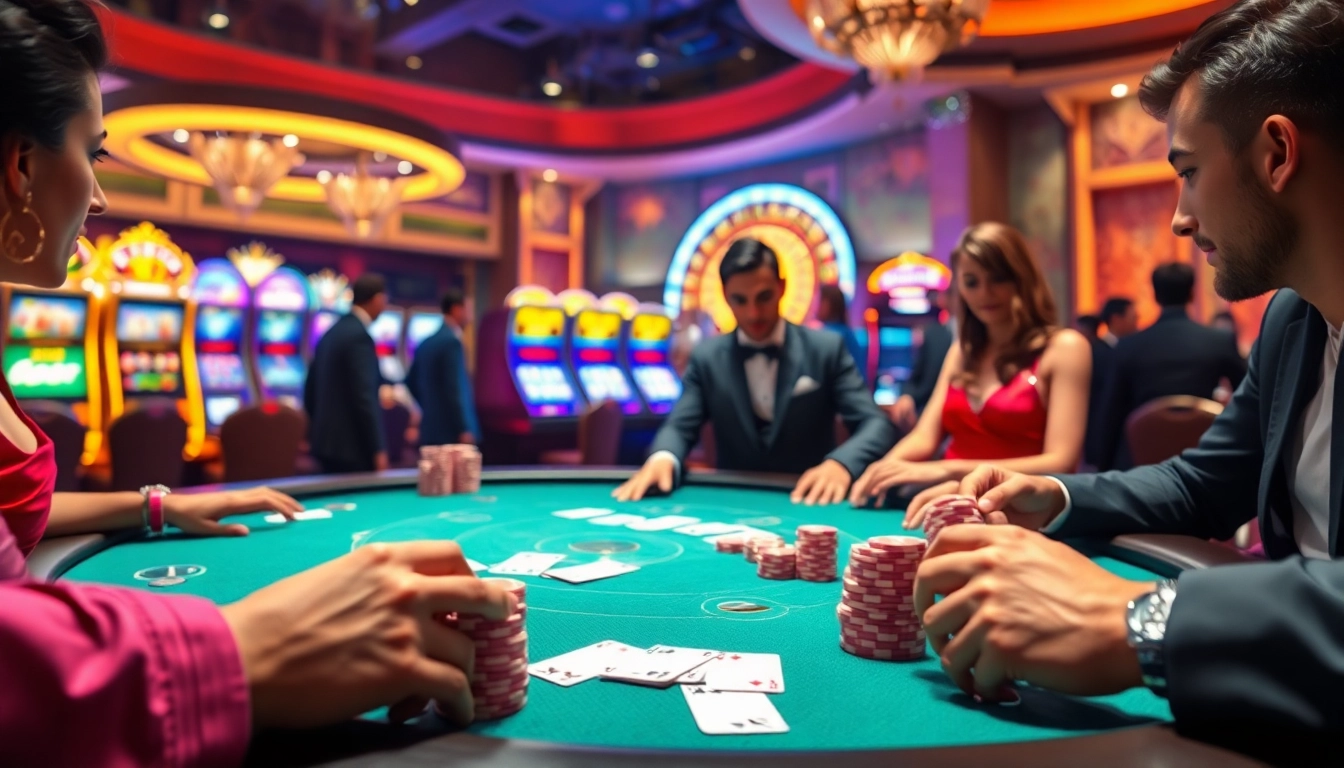 Experience the thrill of high-stakes poker strategies at kuwin2.co in an elegant casino setting.