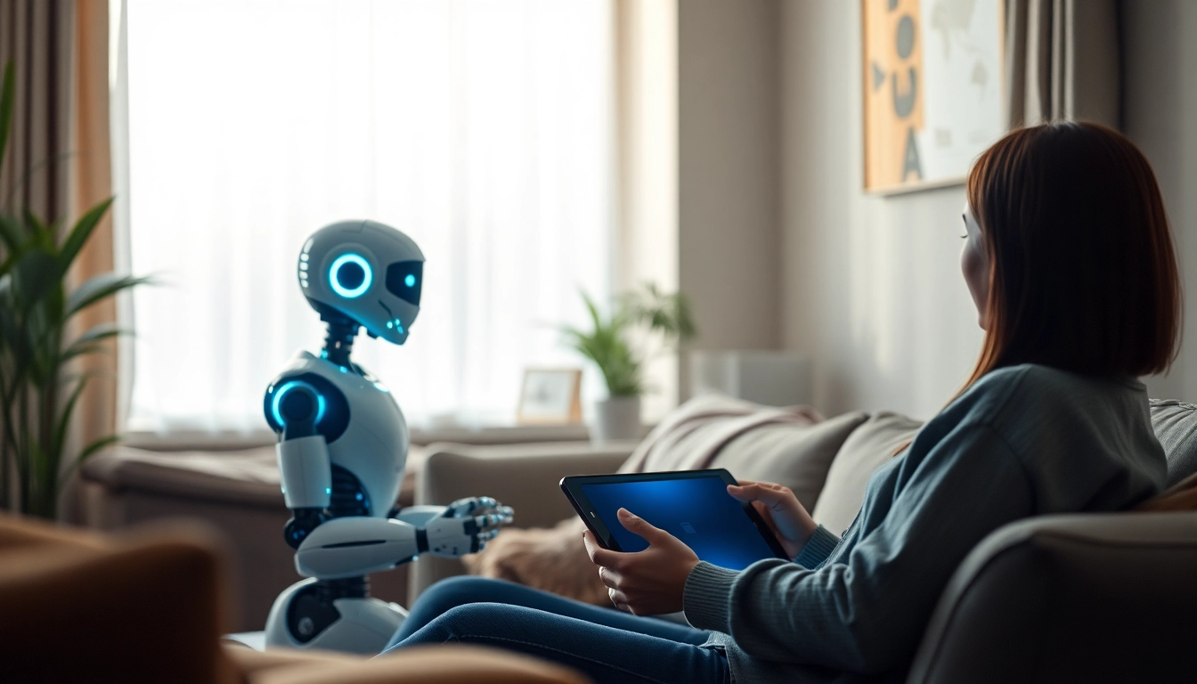 Engaging conversation with juicy ai chatbot in a modern setting.