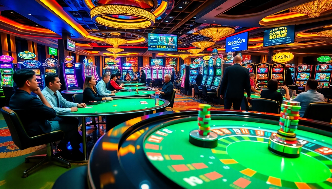 Experience the thrill of gaming at https://s8onl.com/ with vibrant casino tables and excited players.