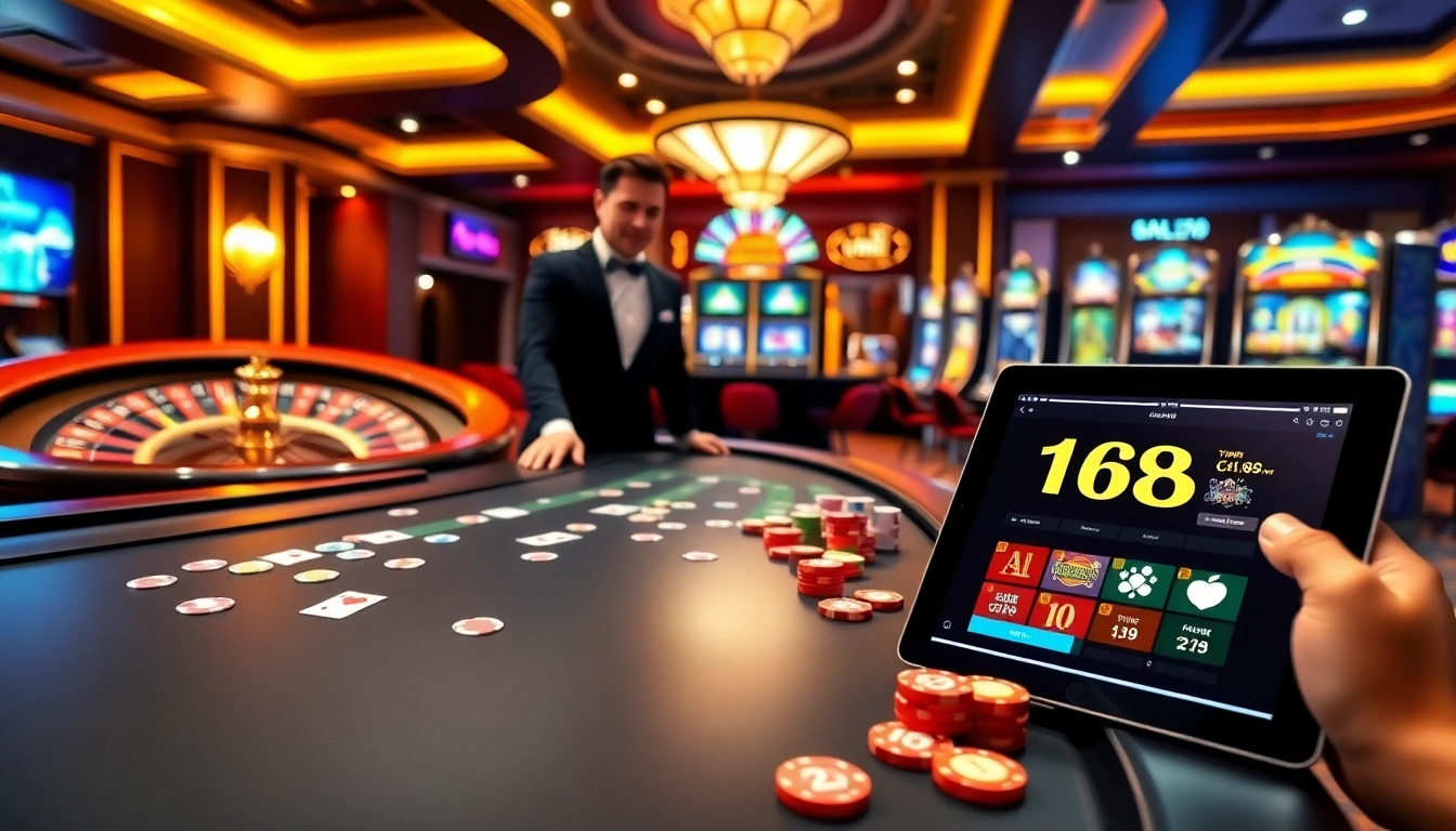 Experience the thrill of C168 with vibrant casino games, cards, and a professional croupier.