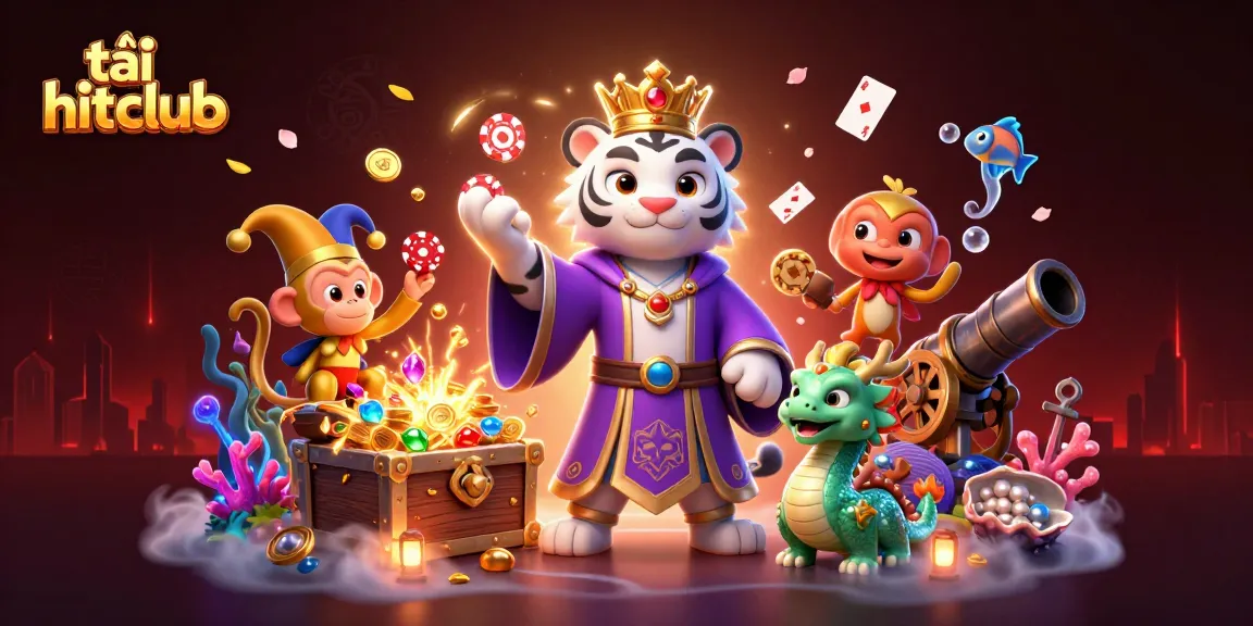 Experience fun and excitement with tải hitclub, featuring vibrant casino characters and dynamic elements.